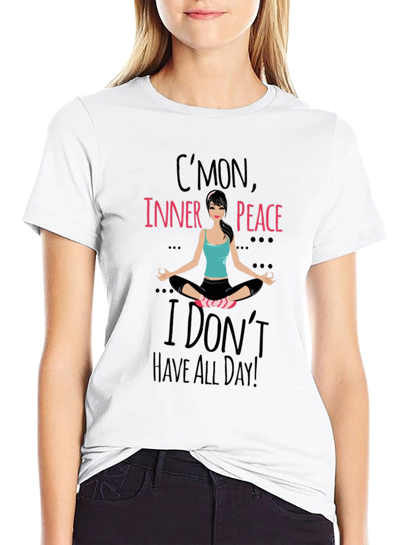 Cmon Inner Peace Yoga Tee - Black