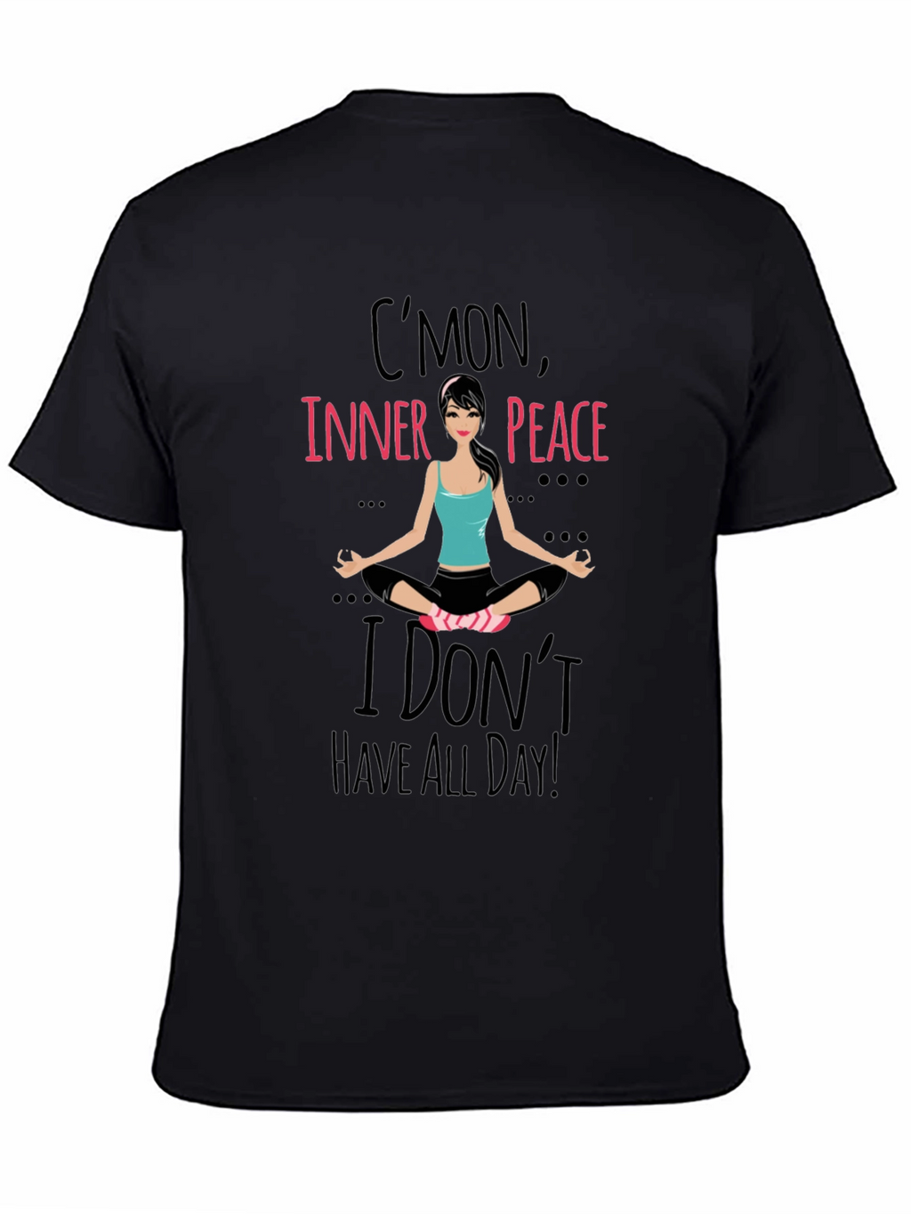 Cmon Inner Peace Yoga Tee - Black