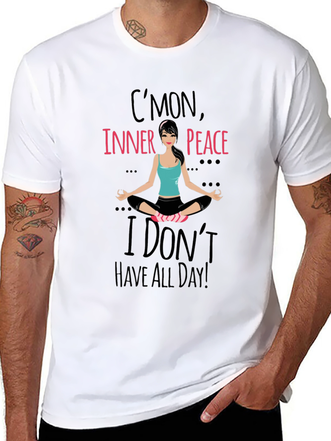 Cmon Inner Peace Yoga Tee - Black