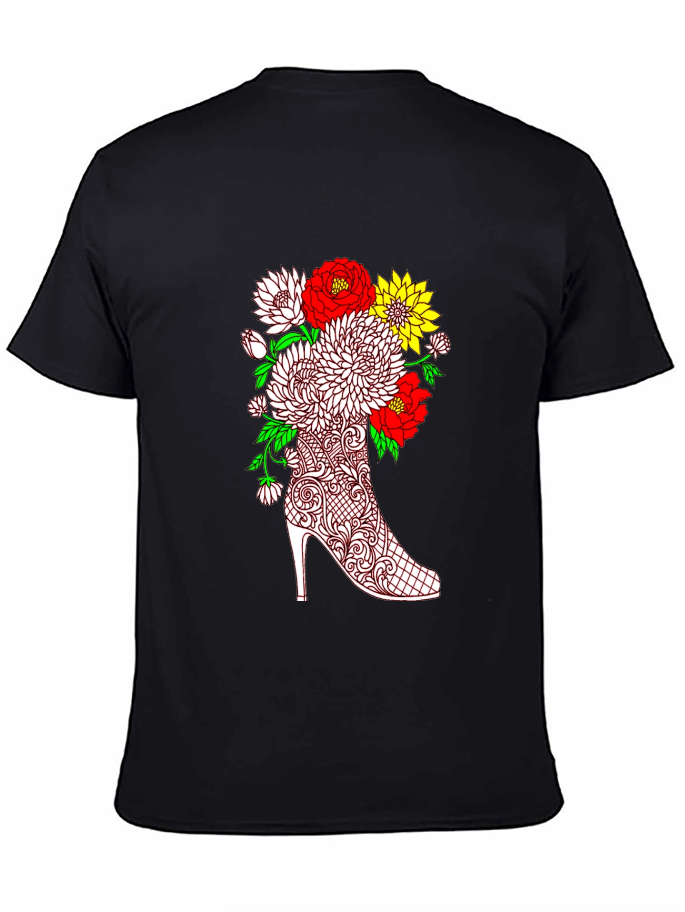Floral Heel Graphic Tee - Unique Style