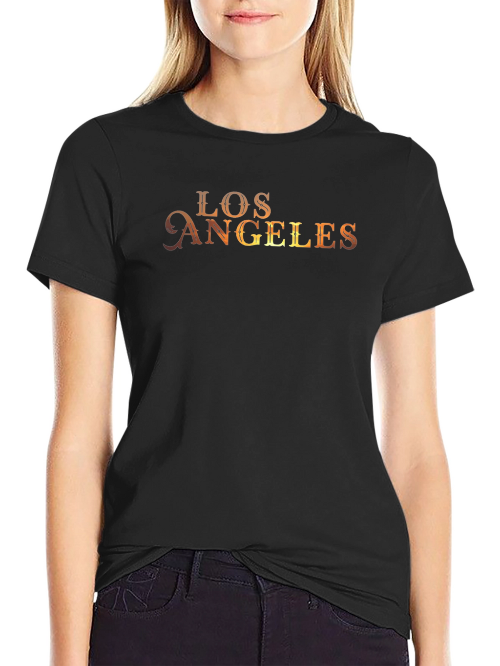 Los Angeles Graphic Print Black T-Shirt