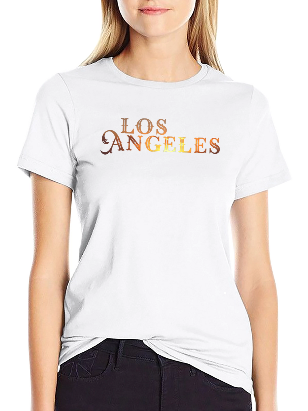 Los Angeles Graphic Print Black T-Shirt