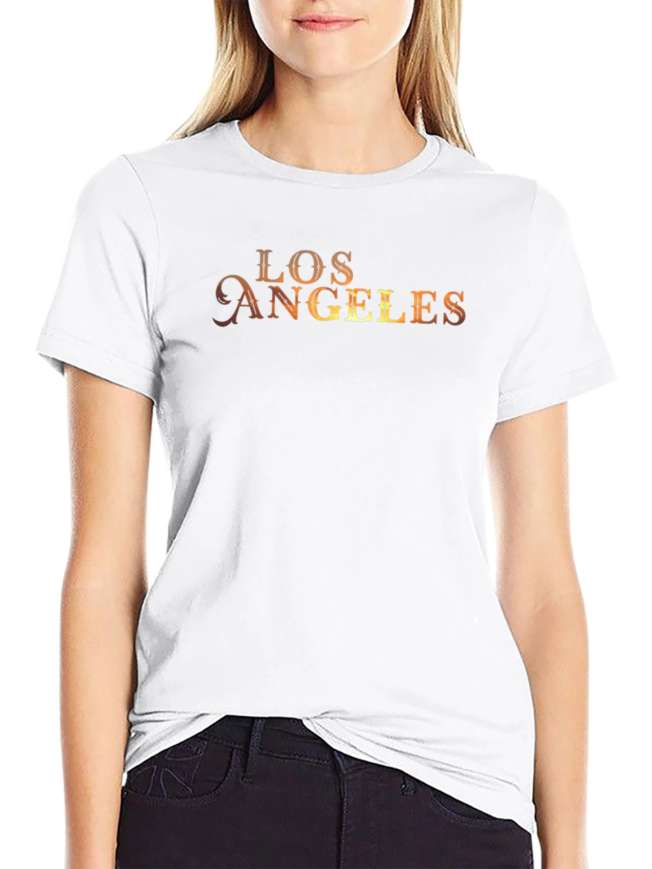 Los Angeles Graphic Print Black T-Shirt