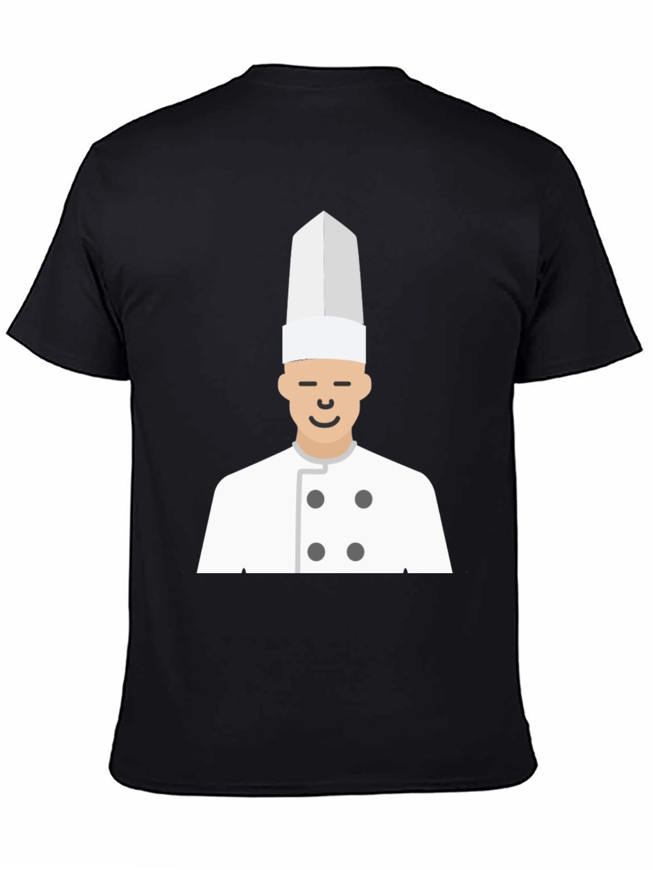 Chef T-Shirt - Black Cotton Culinary Design