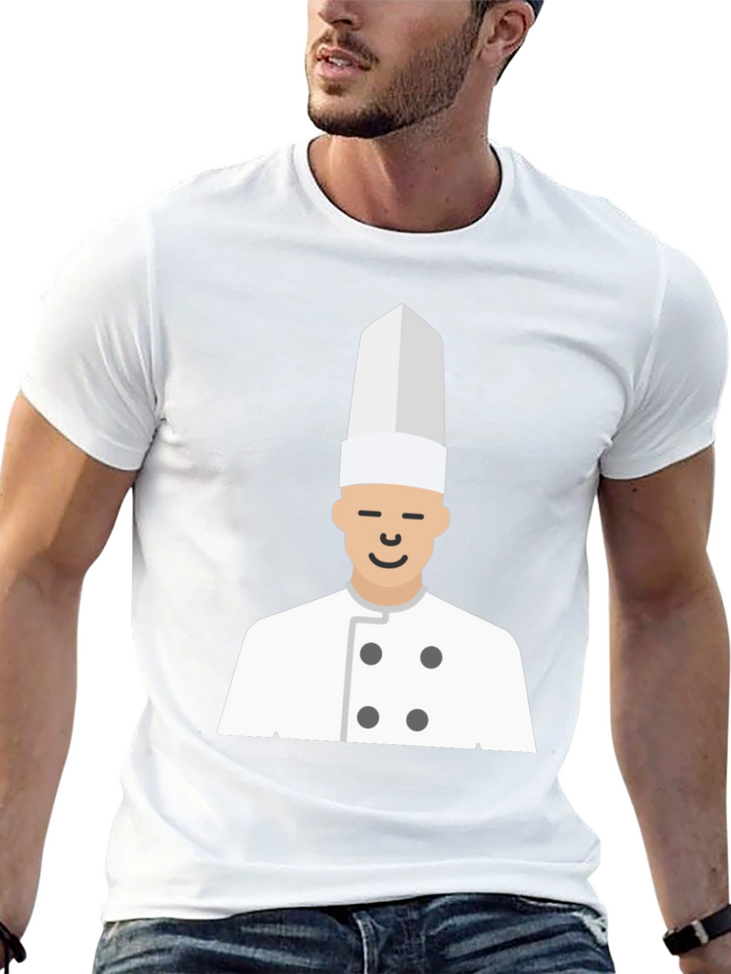 Chef T-Shirt - Black Cotton Culinary Design