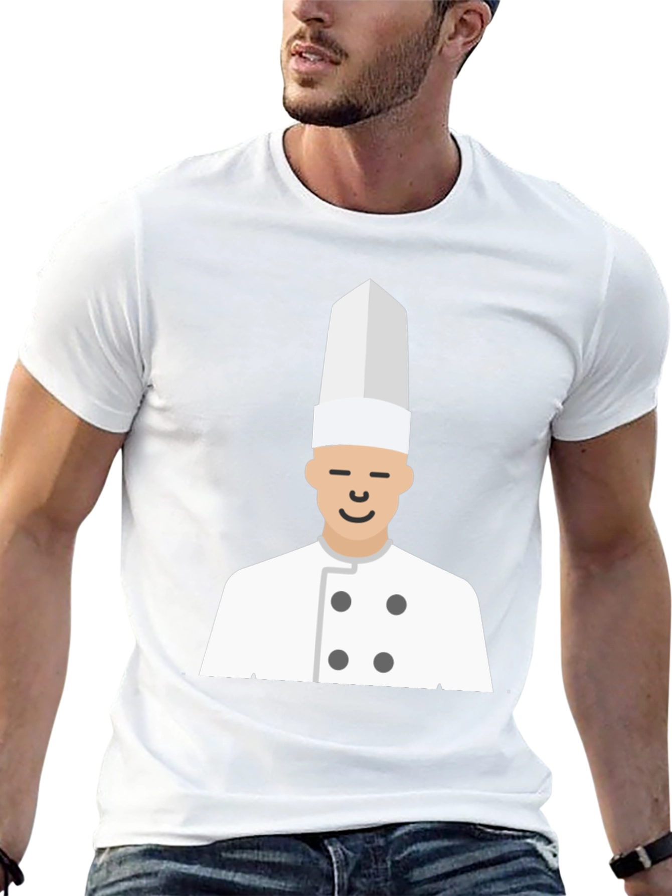 Chef T-Shirt - Black Cotton Culinary Design