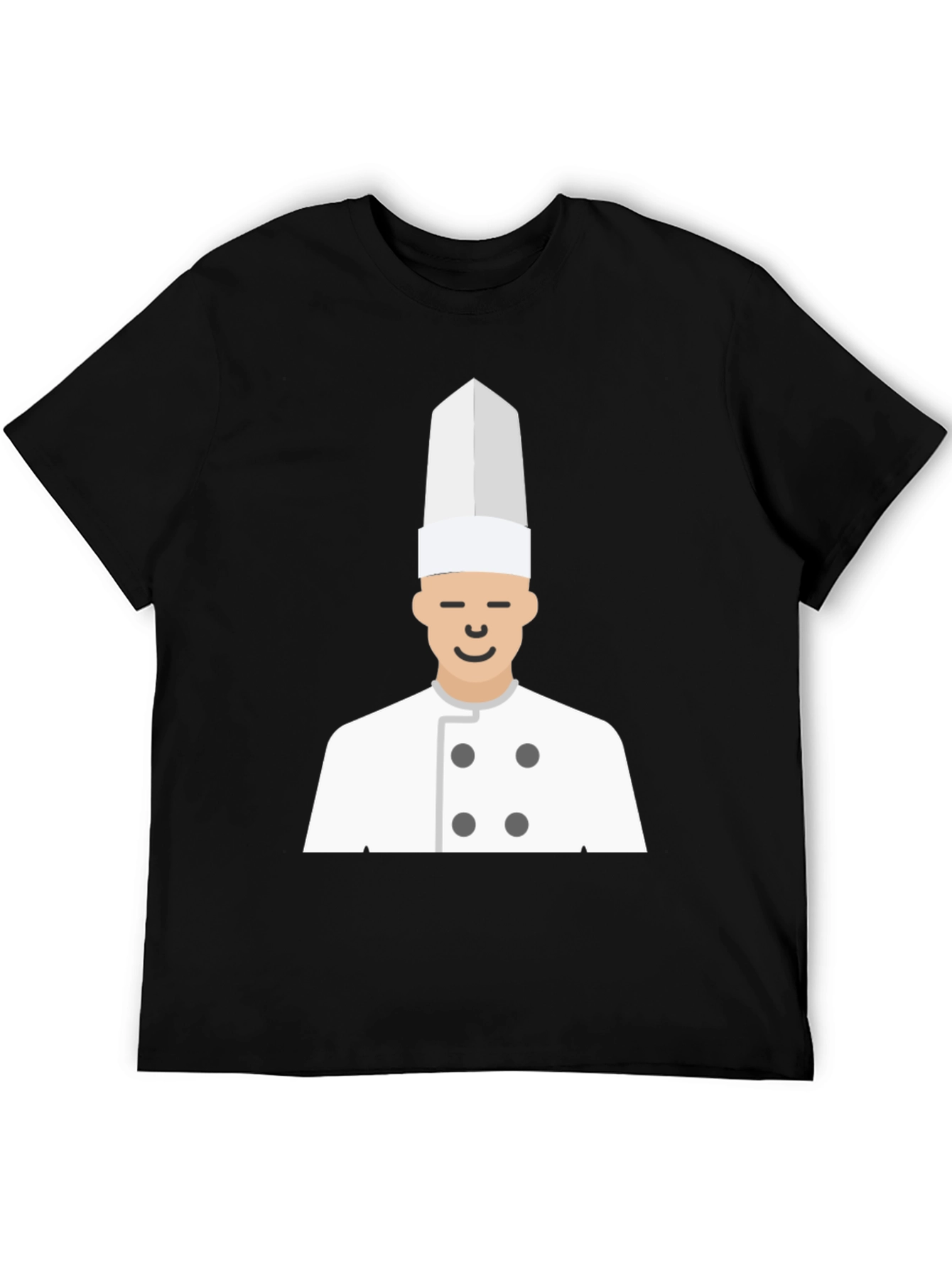 Chef T-Shirt - Black Cotton Culinary Design