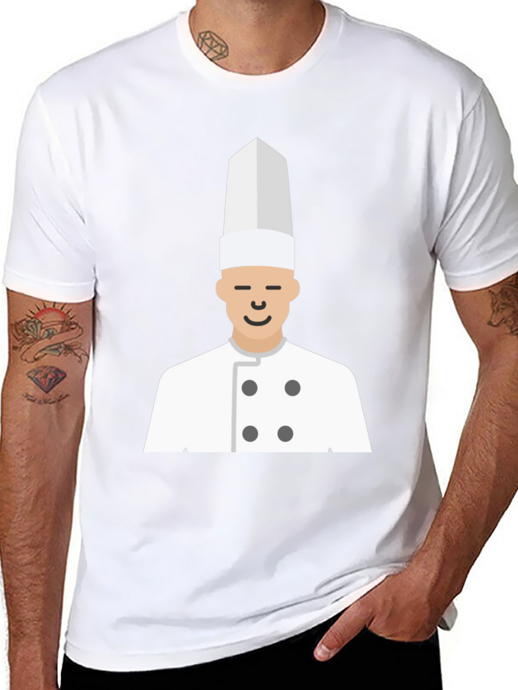 Chef T-Shirt - Black Cotton Culinary Design