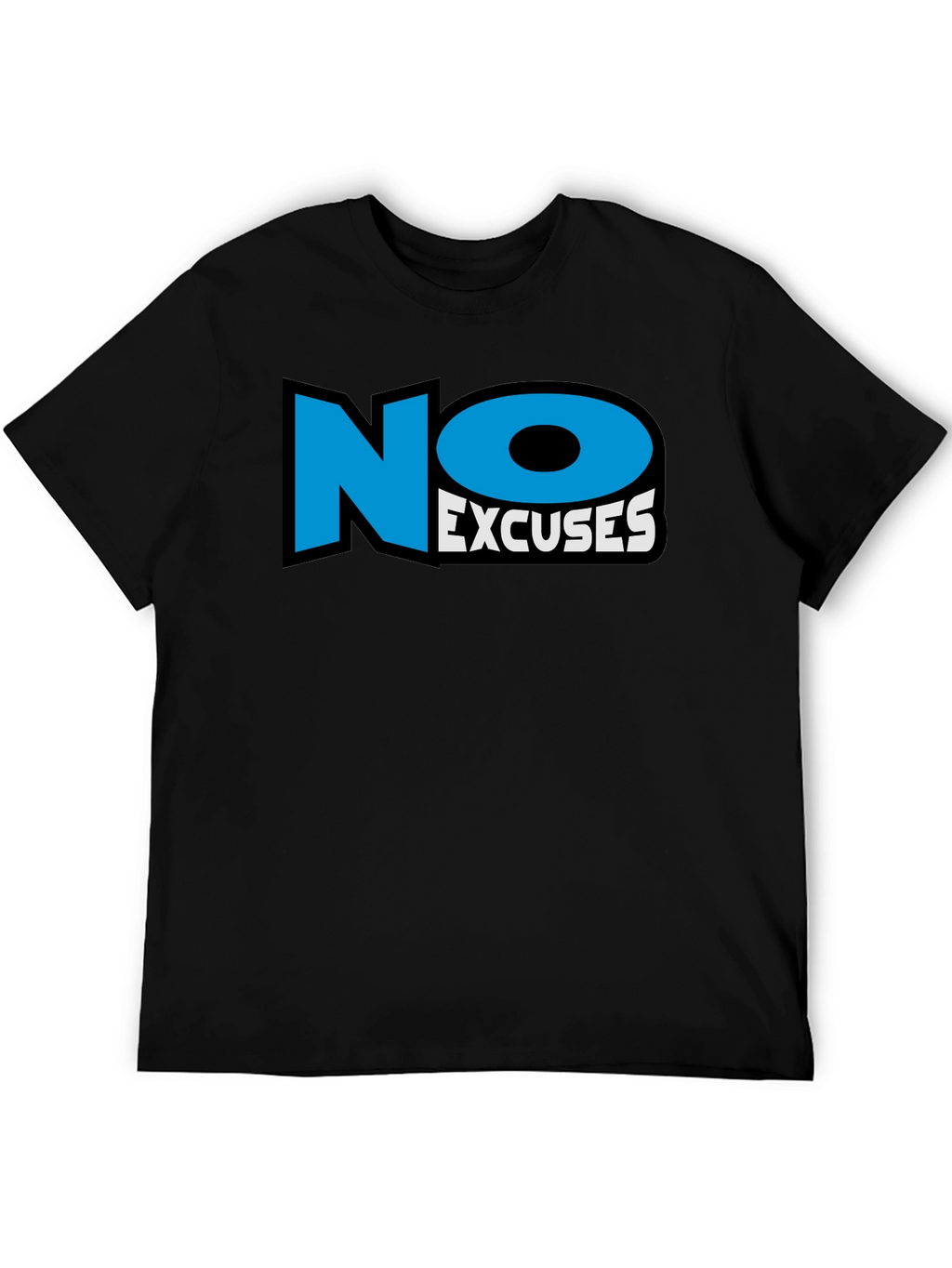 No Excuses Black Graphic T-Shirt