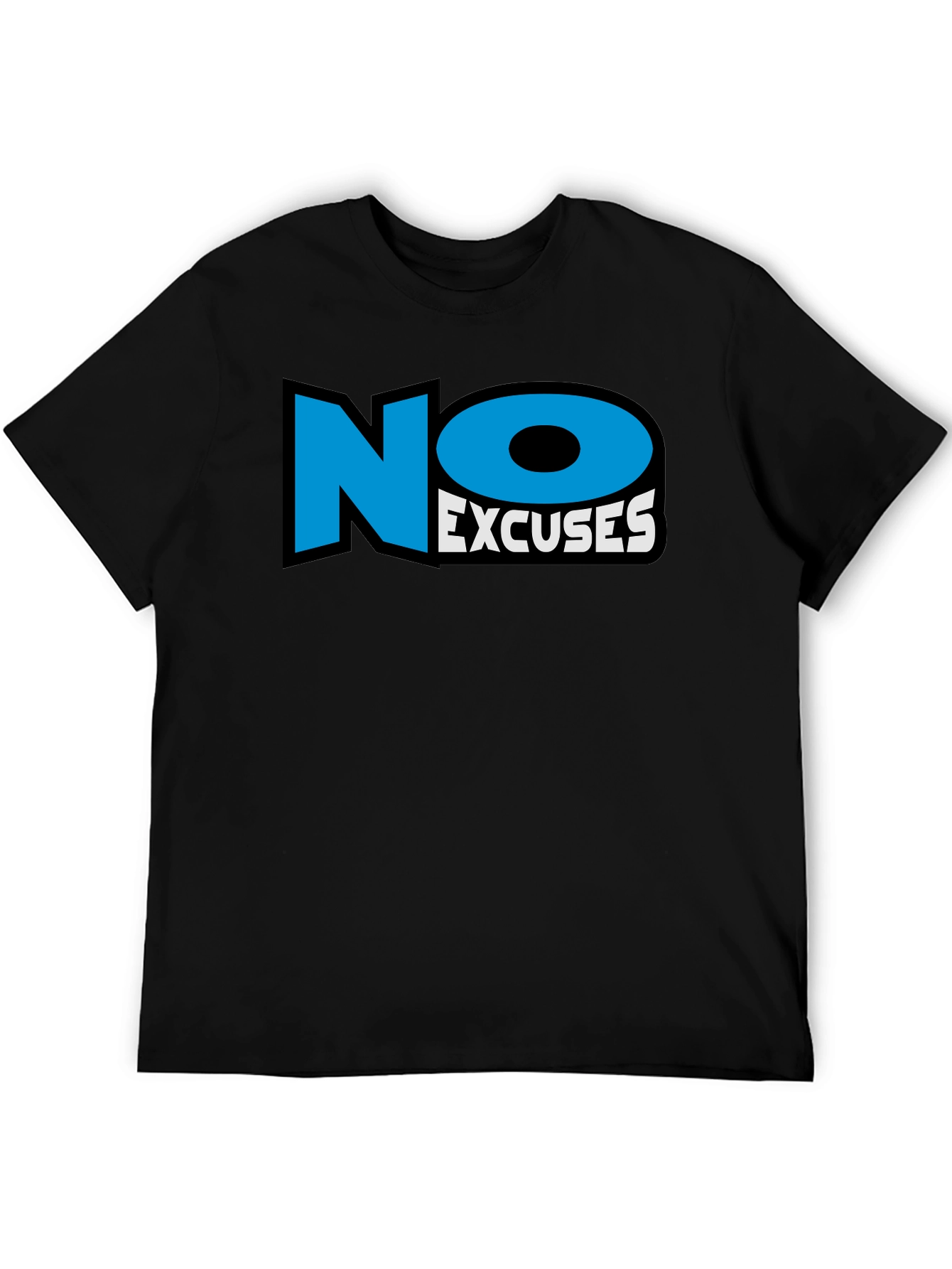 No Excuses Black Graphic T-Shirt