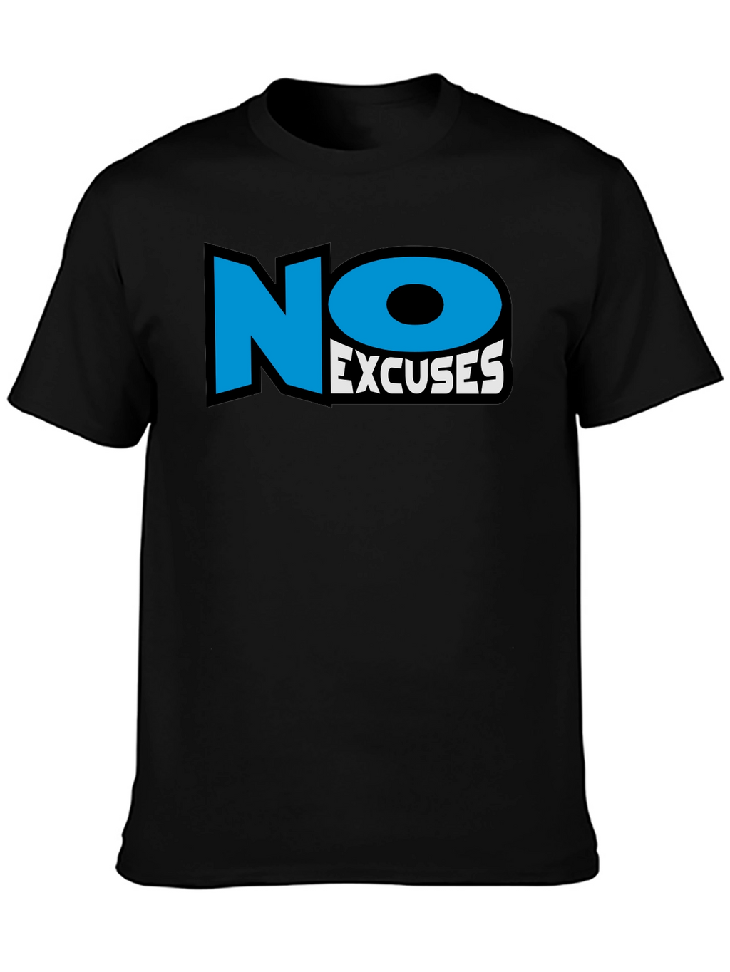 No Excuses Black Graphic T-Shirt