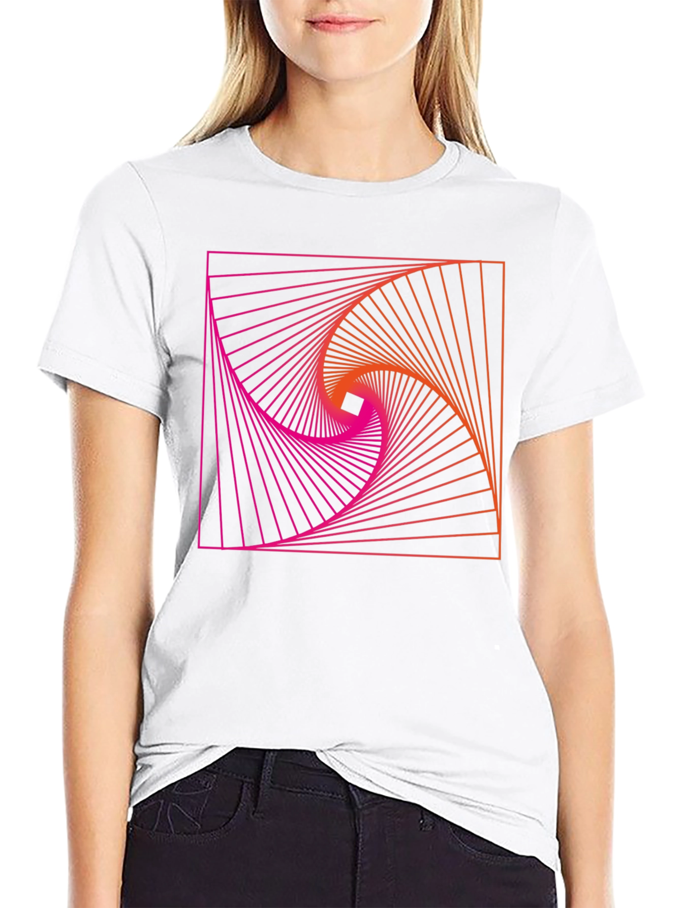 Geometric Square Graphic Tee