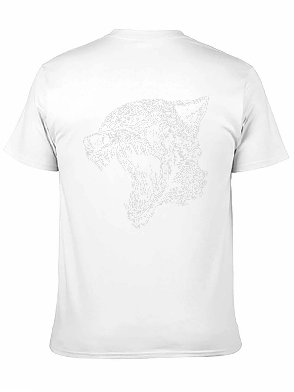 Mens Black Wolf Graphic Print Tee