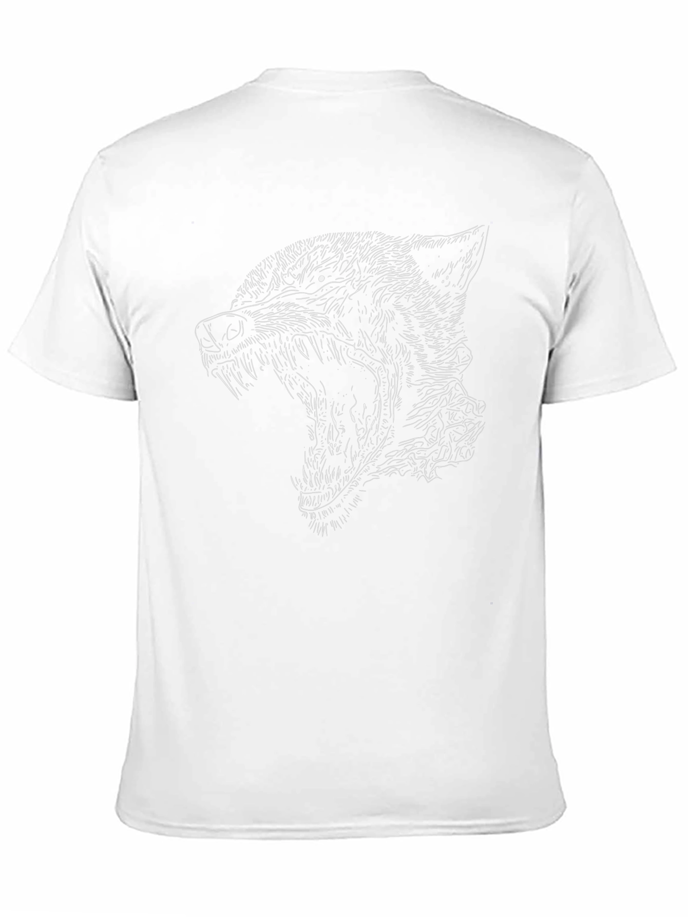 Mens Black Wolf Graphic Print Tee
