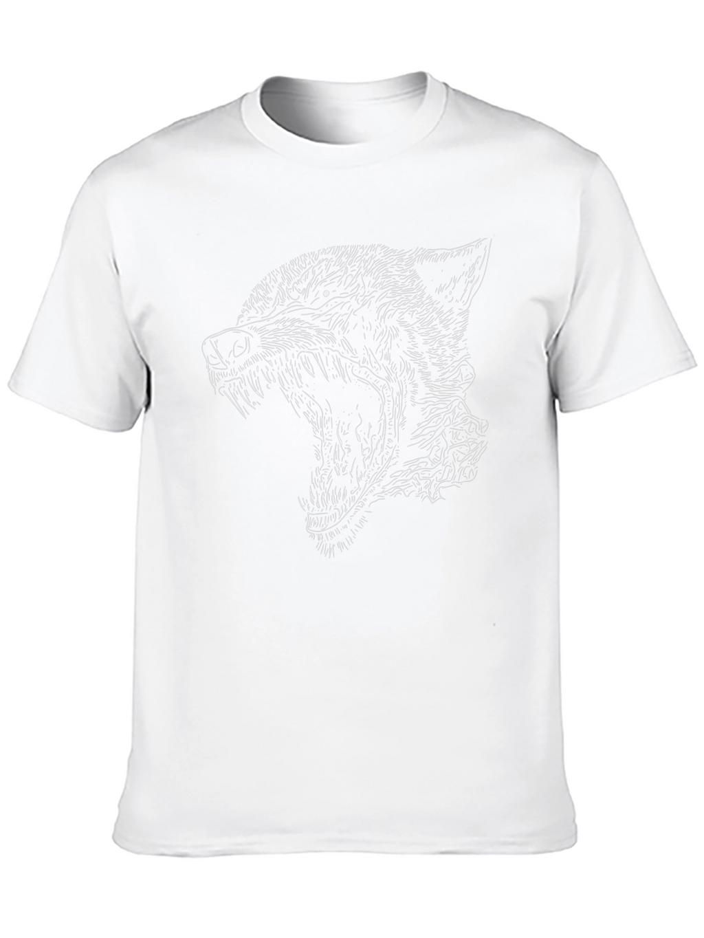 Mens Black Wolf Graphic Print Tee