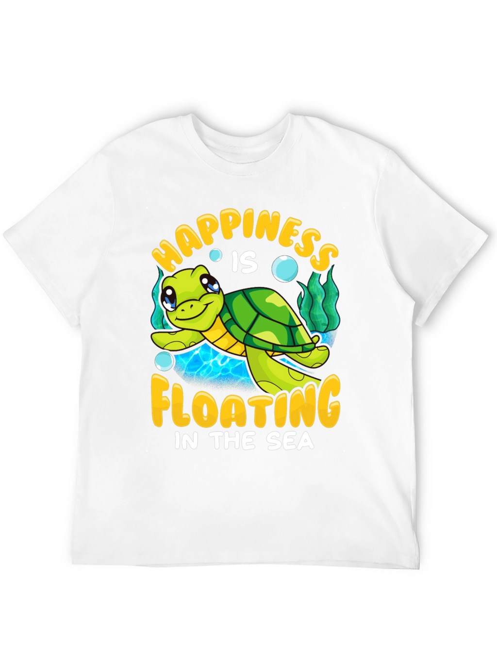 Happiness Floating Sea Turtle Graphic Tee
