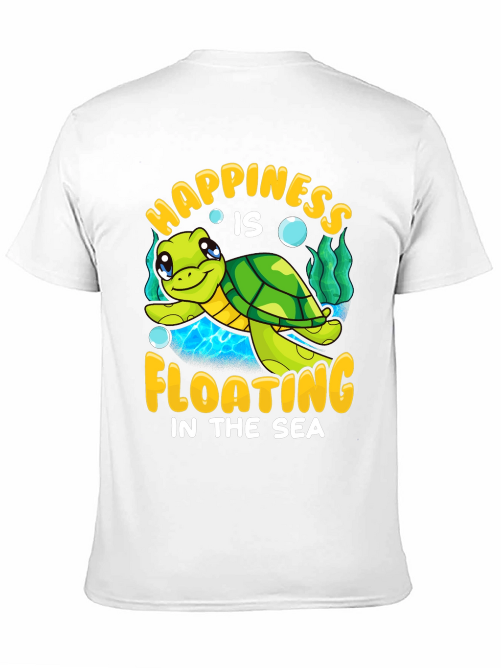 Happiness Floating Sea Turtle Graphic Tee
