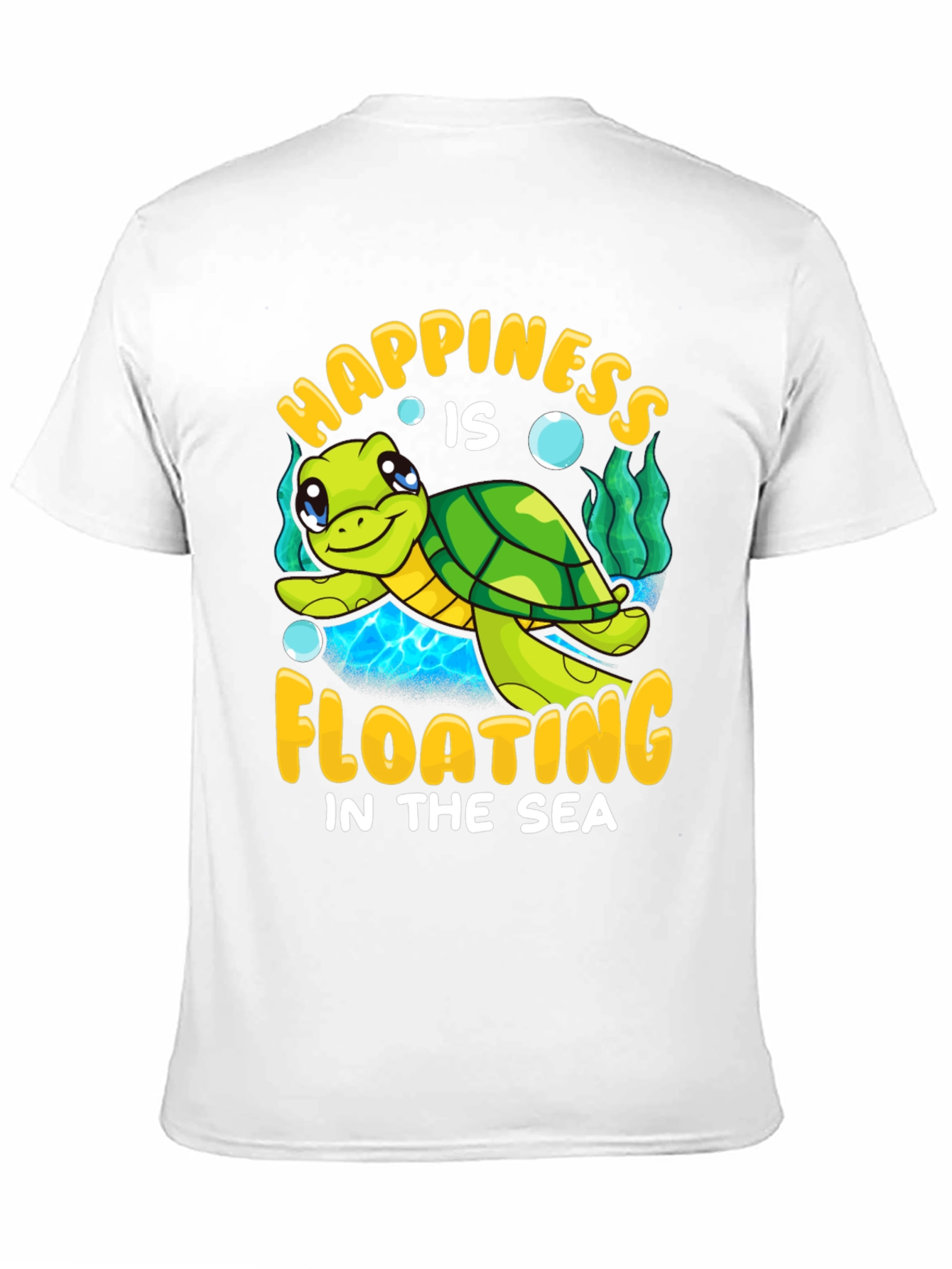 Happiness Floating Sea Turtle Graphic Tee