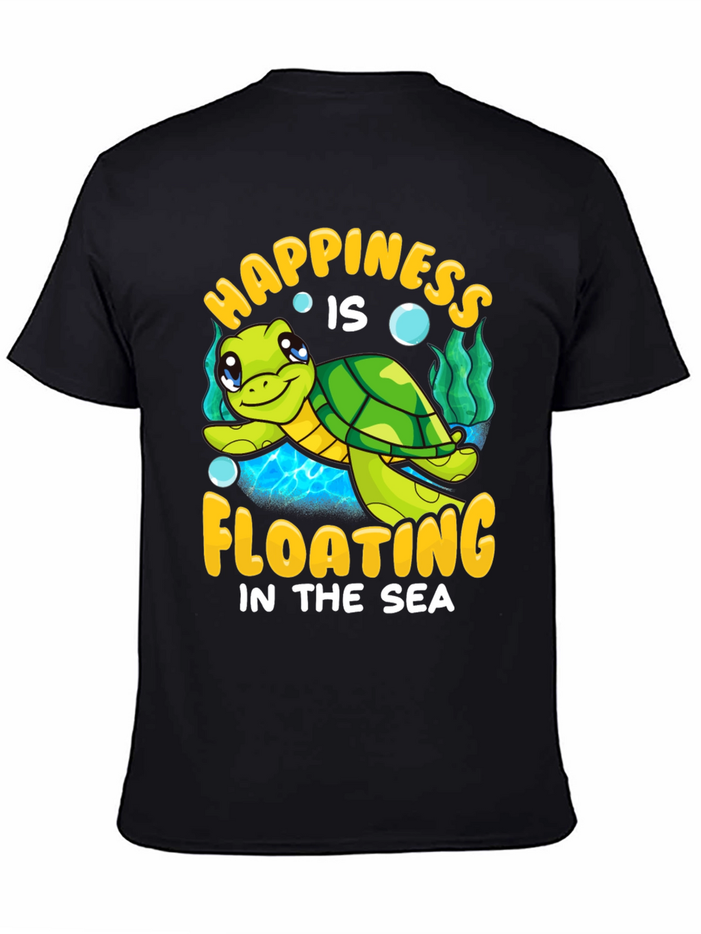 Happiness Floating Sea Turtle Graphic Tee