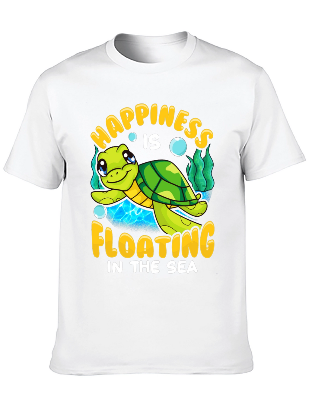 Happiness Floating Sea Turtle Graphic Tee