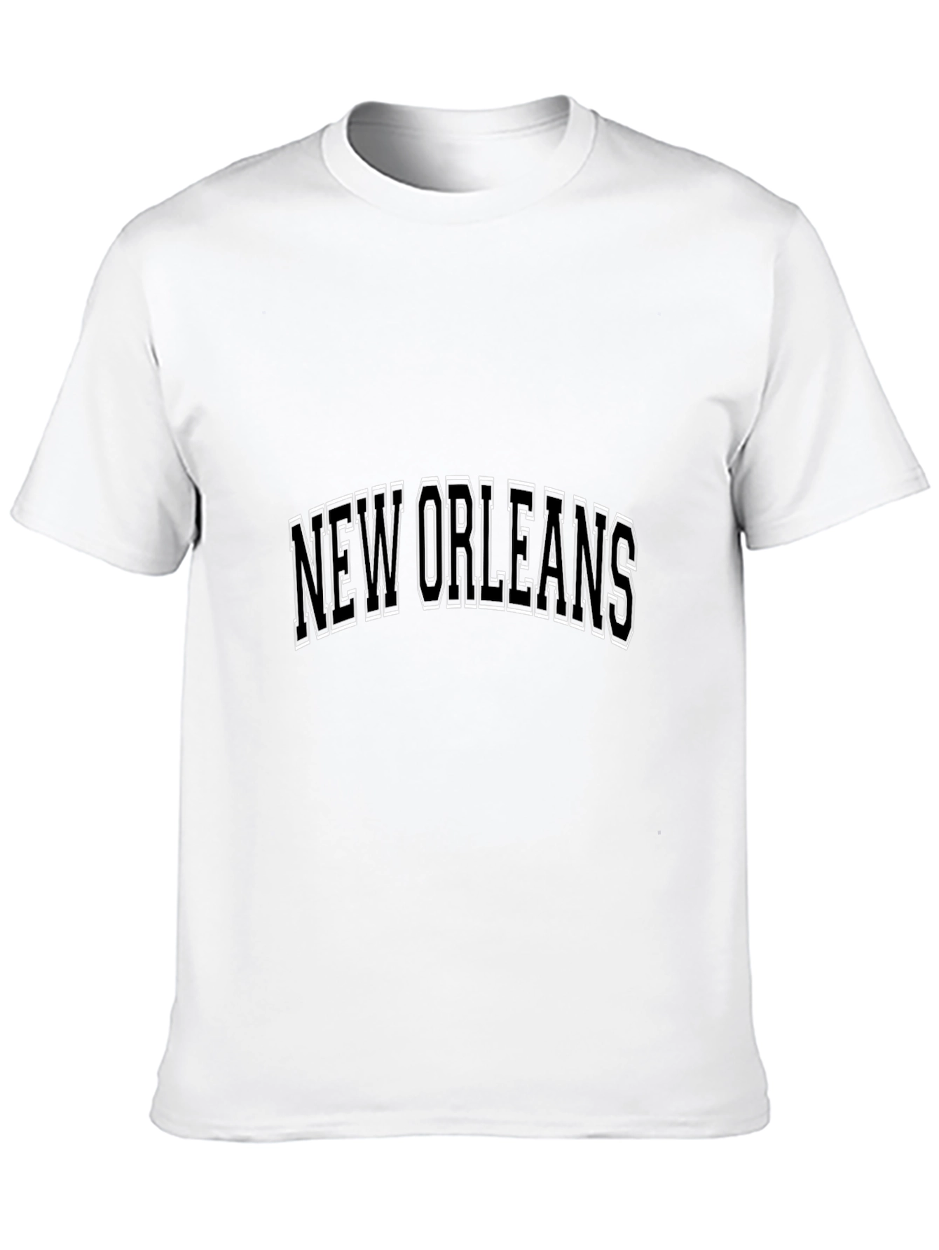New Orleans Graphic Print Black T-Shirt