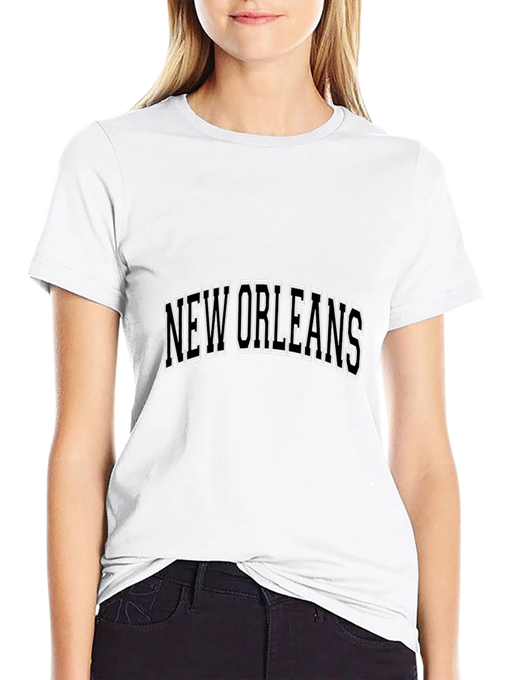 New Orleans Graphic Print Black T-Shirt