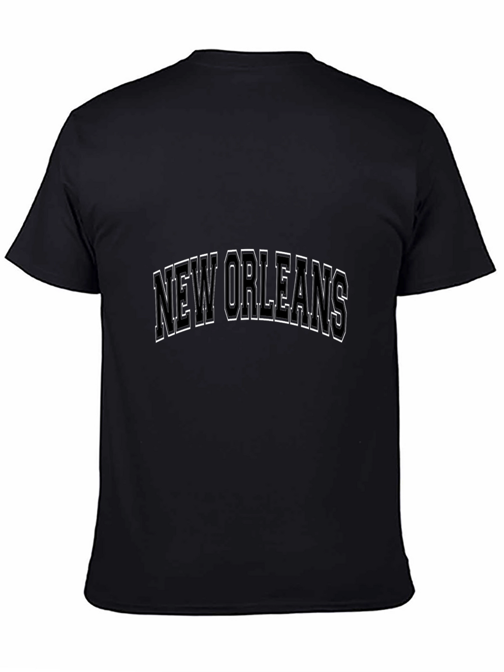 New Orleans Graphic Print Black T-Shirt