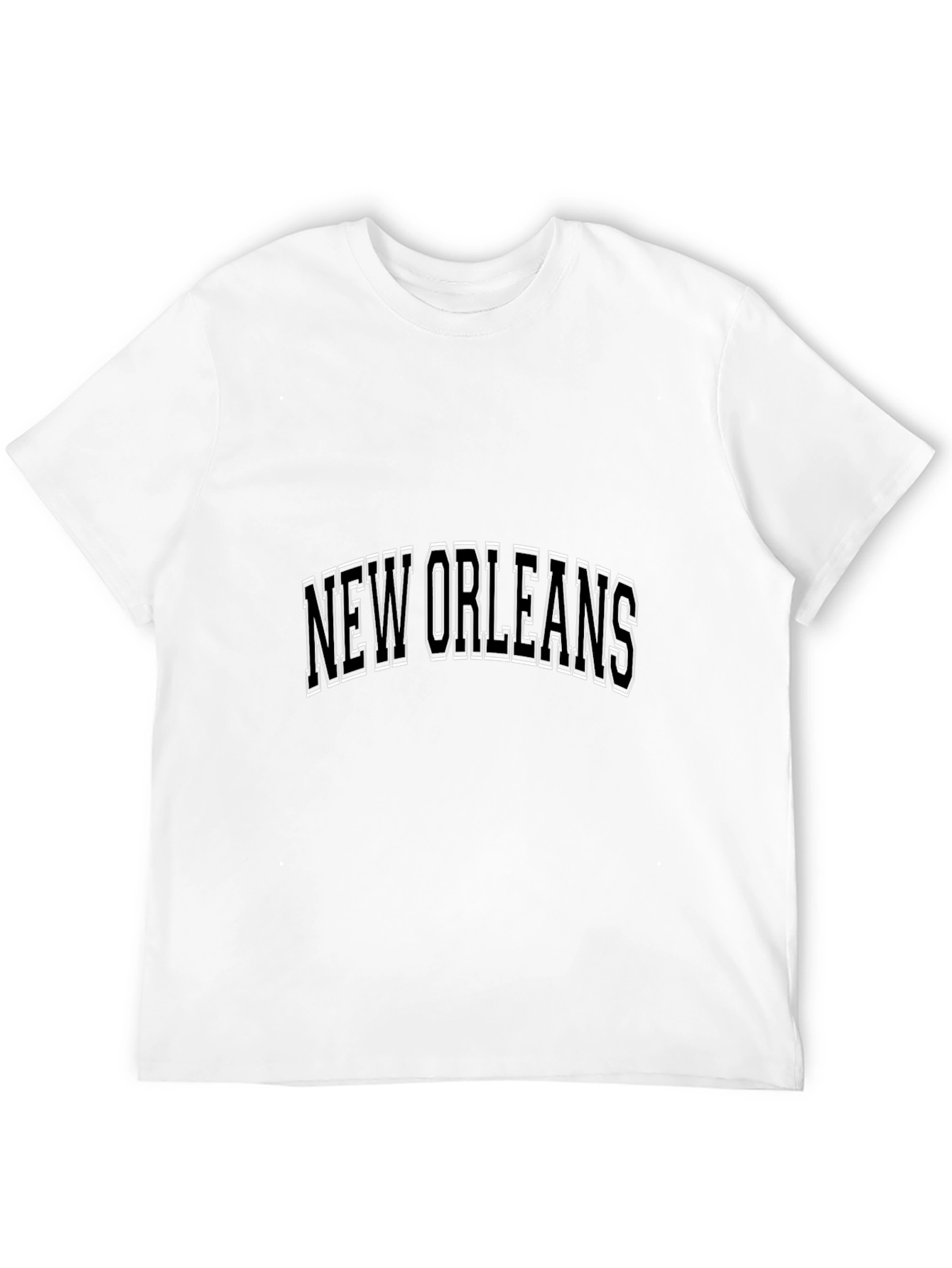 New Orleans Graphic Print Black T-Shirt