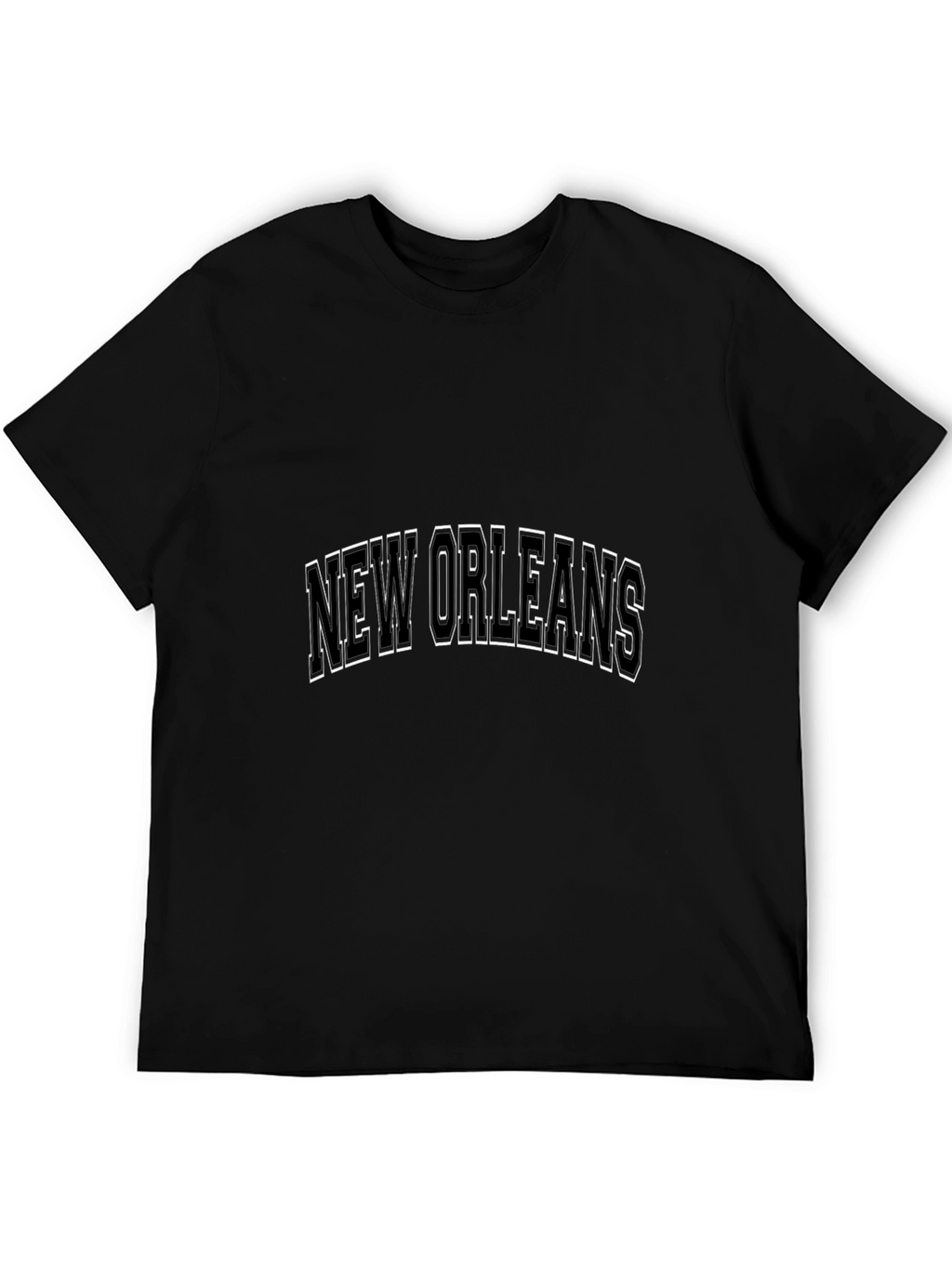 New Orleans Graphic Print Black T-Shirt