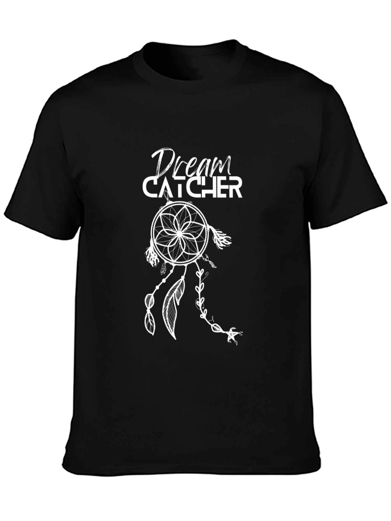 Dream Catcher Graphic Tee - Black Cotton T-Shirt