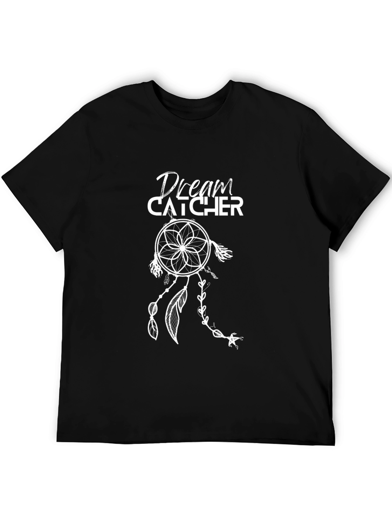 Dream Catcher Graphic Tee - Black Cotton T-Shirt