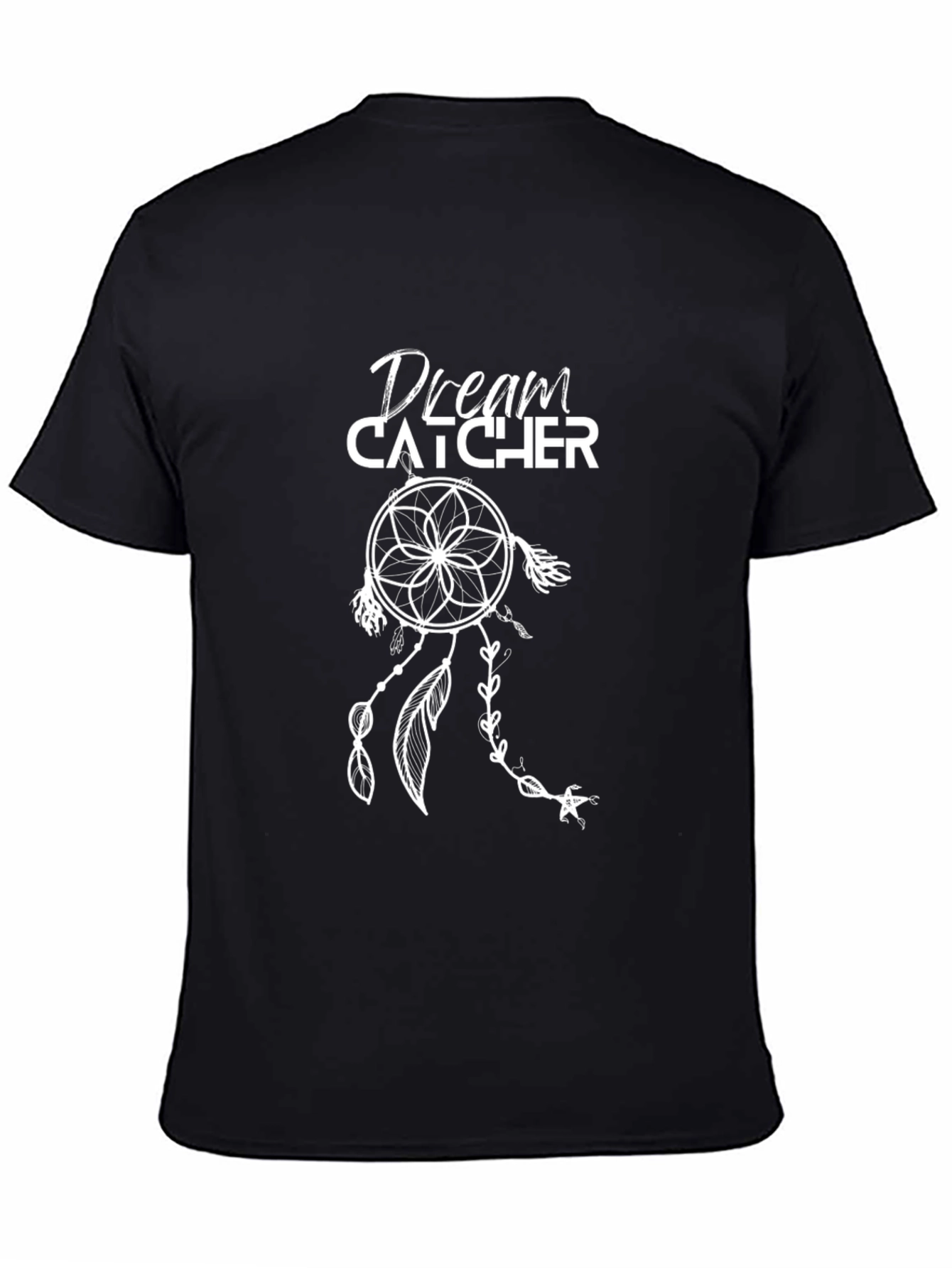 Dream Catcher Graphic Tee - Black Cotton T-Shirt