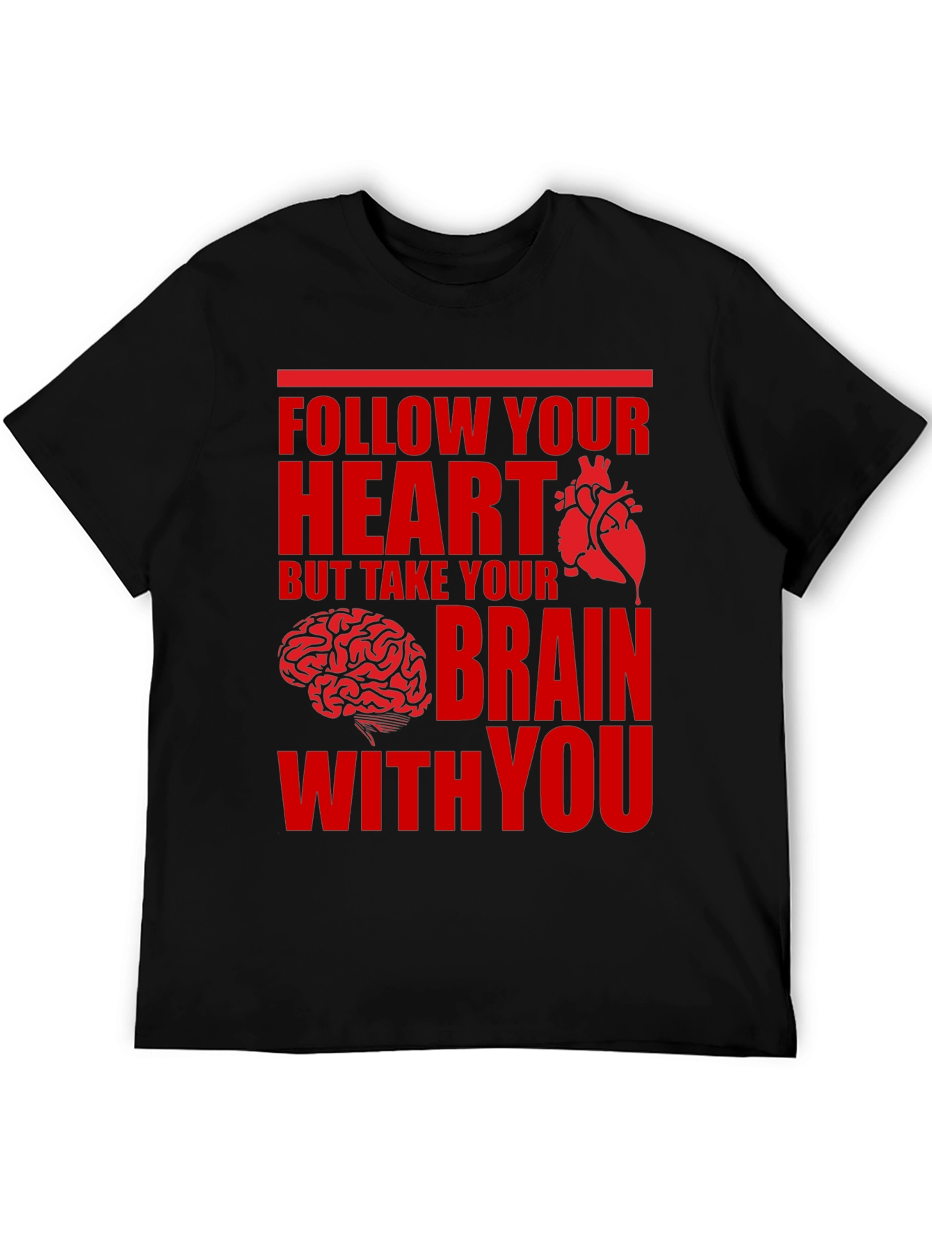 Follow Your Heart Brain Graphic Tee