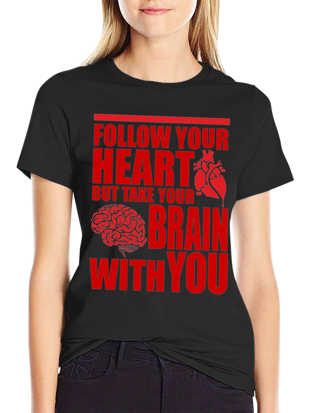 Follow Your Heart Brain Graphic Tee