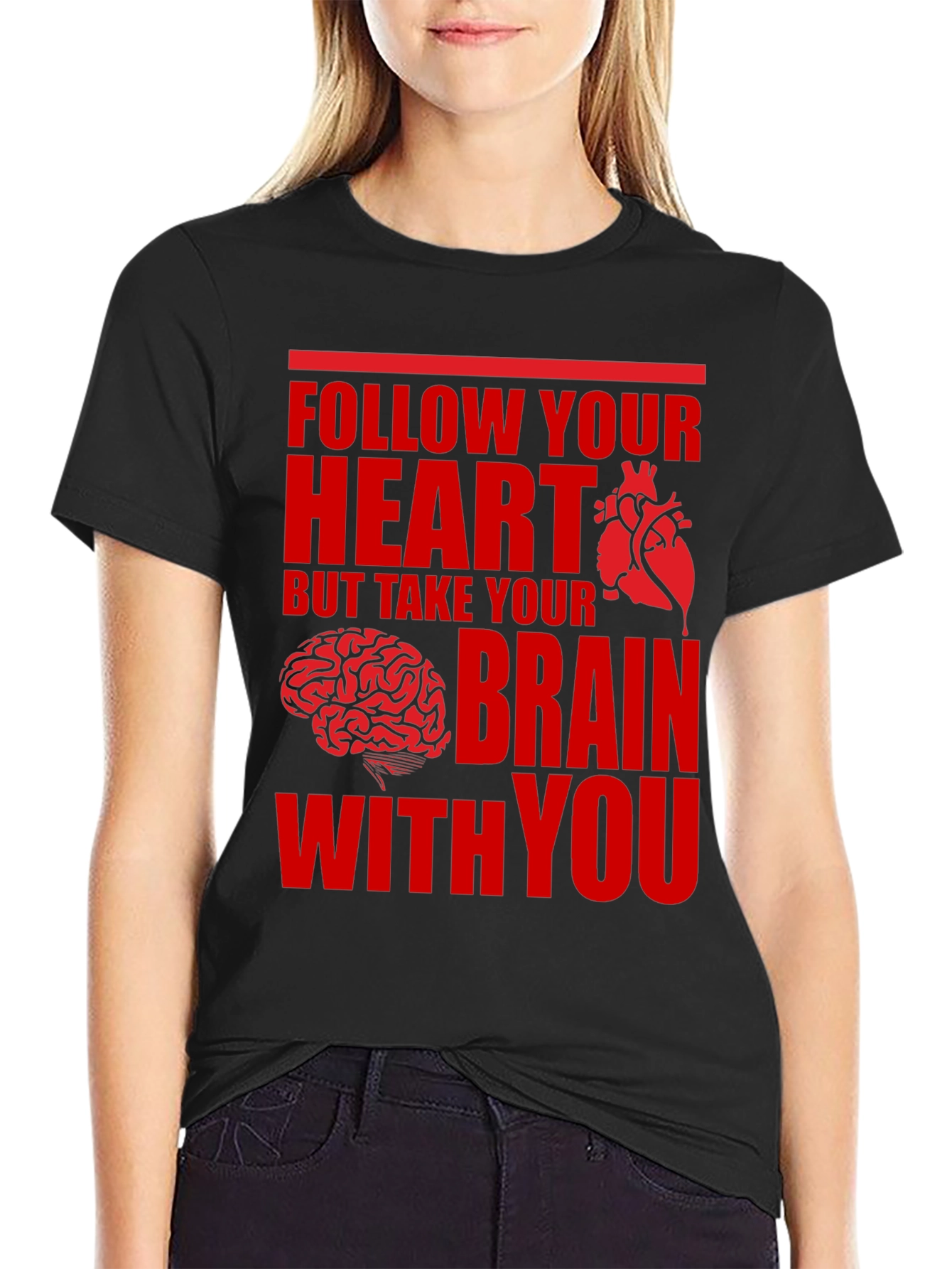 Follow Your Heart Brain Graphic Tee