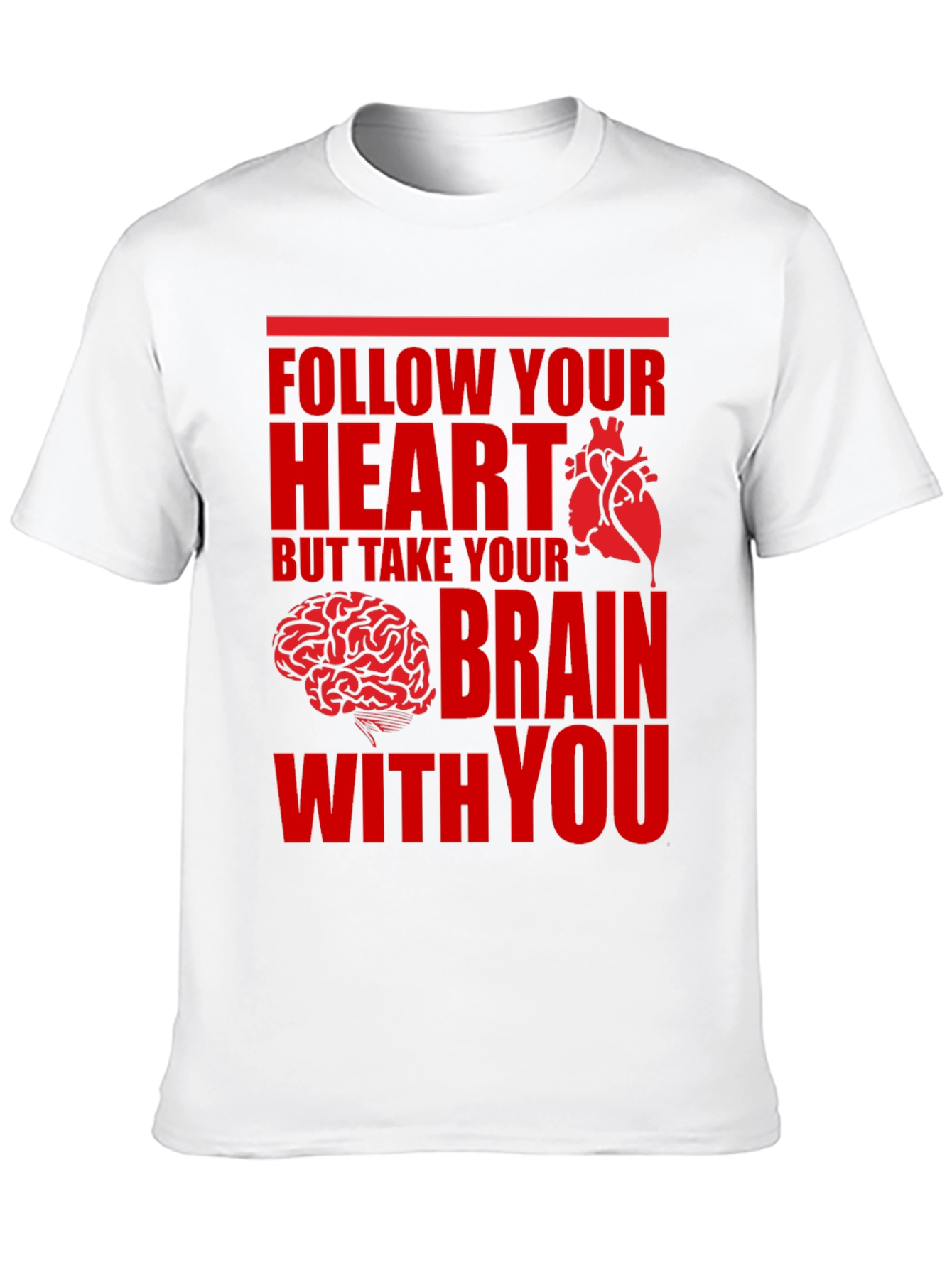 Follow Your Heart Brain Graphic Tee