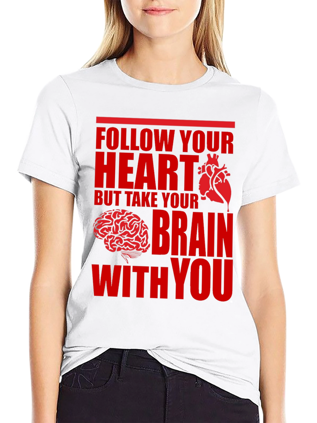 Follow Your Heart Brain Graphic Tee