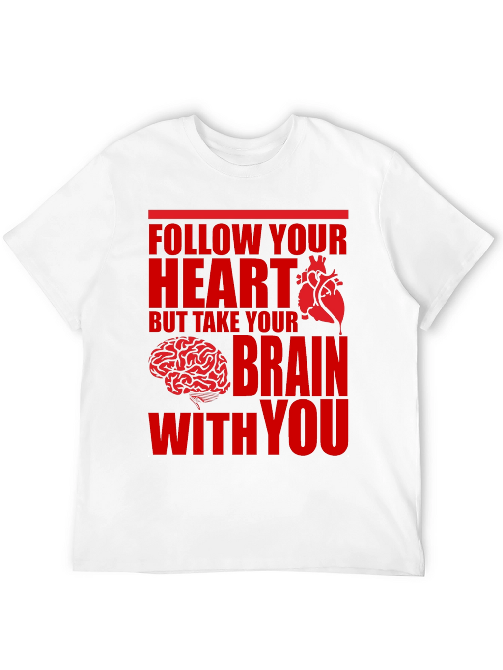 Follow Your Heart Brain Graphic Tee