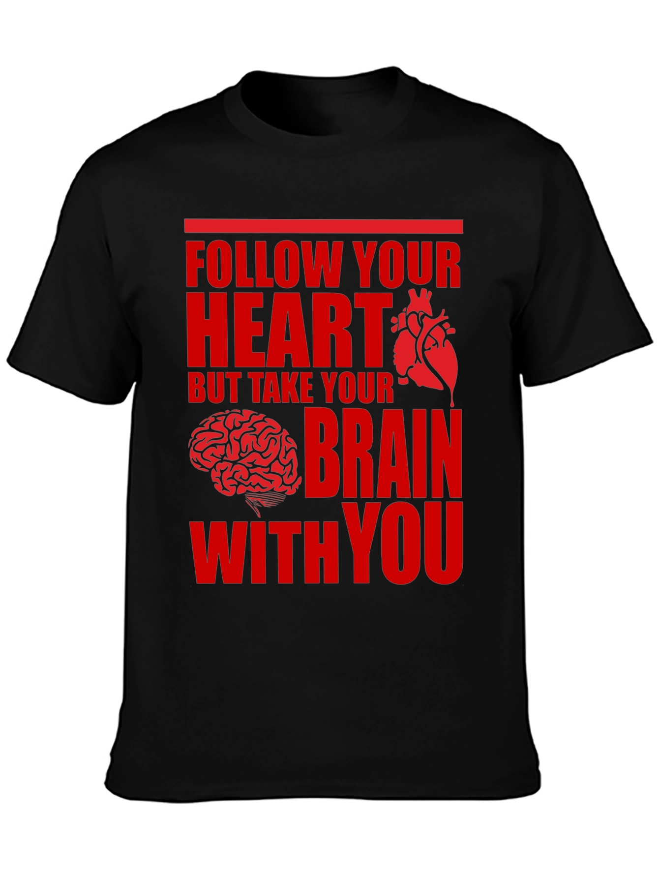 Follow Your Heart Brain Graphic Tee