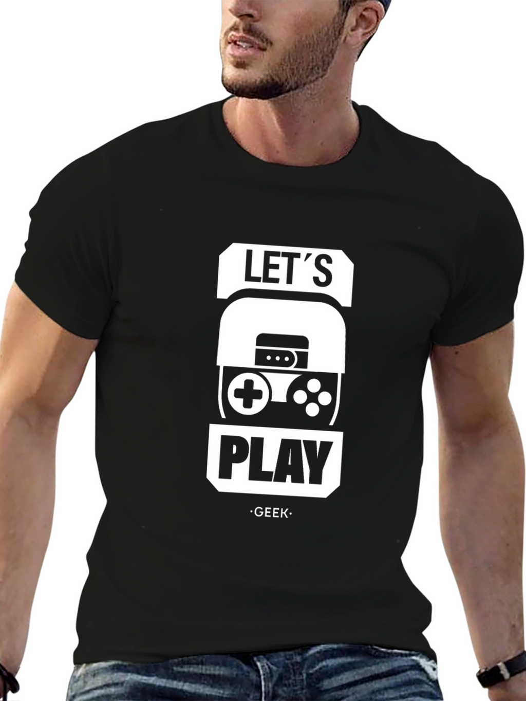Lets Play Geek Graphic T-Shirt