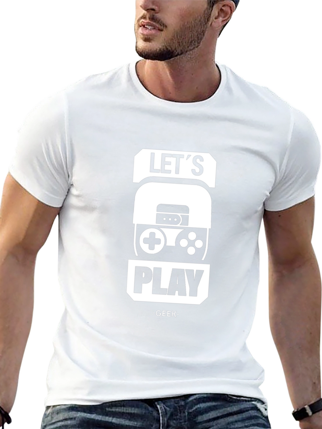 Lets Play Geek Graphic T-Shirt