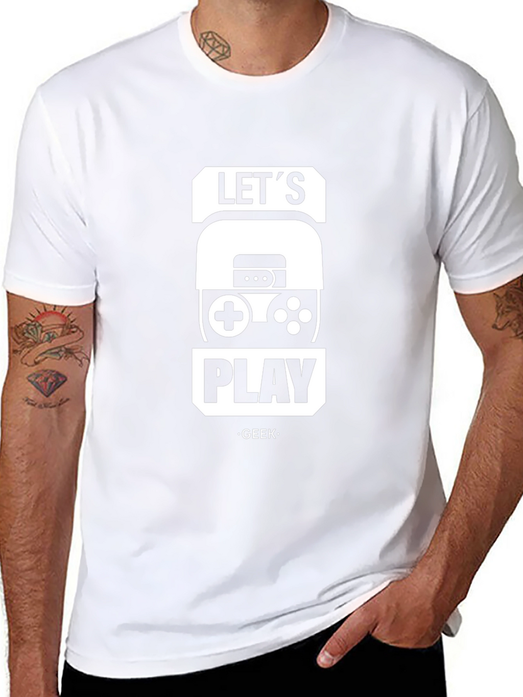 Lets Play Geek Graphic T-Shirt