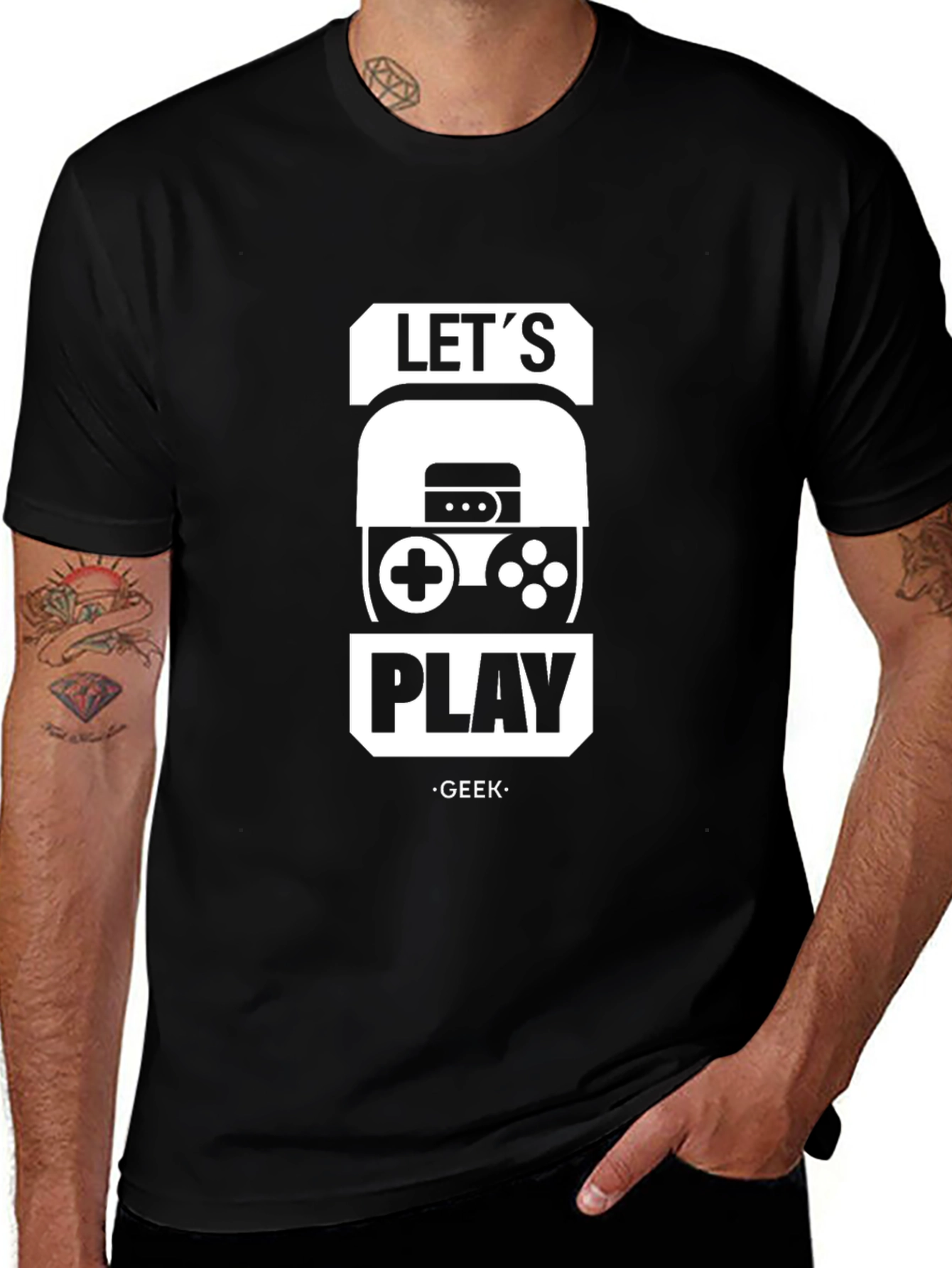 Lets Play Geek Graphic T-Shirt