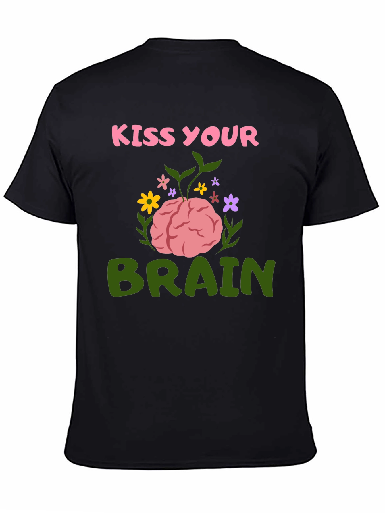 Kiss Your Brain Graphic Tee - Black T-Shirt