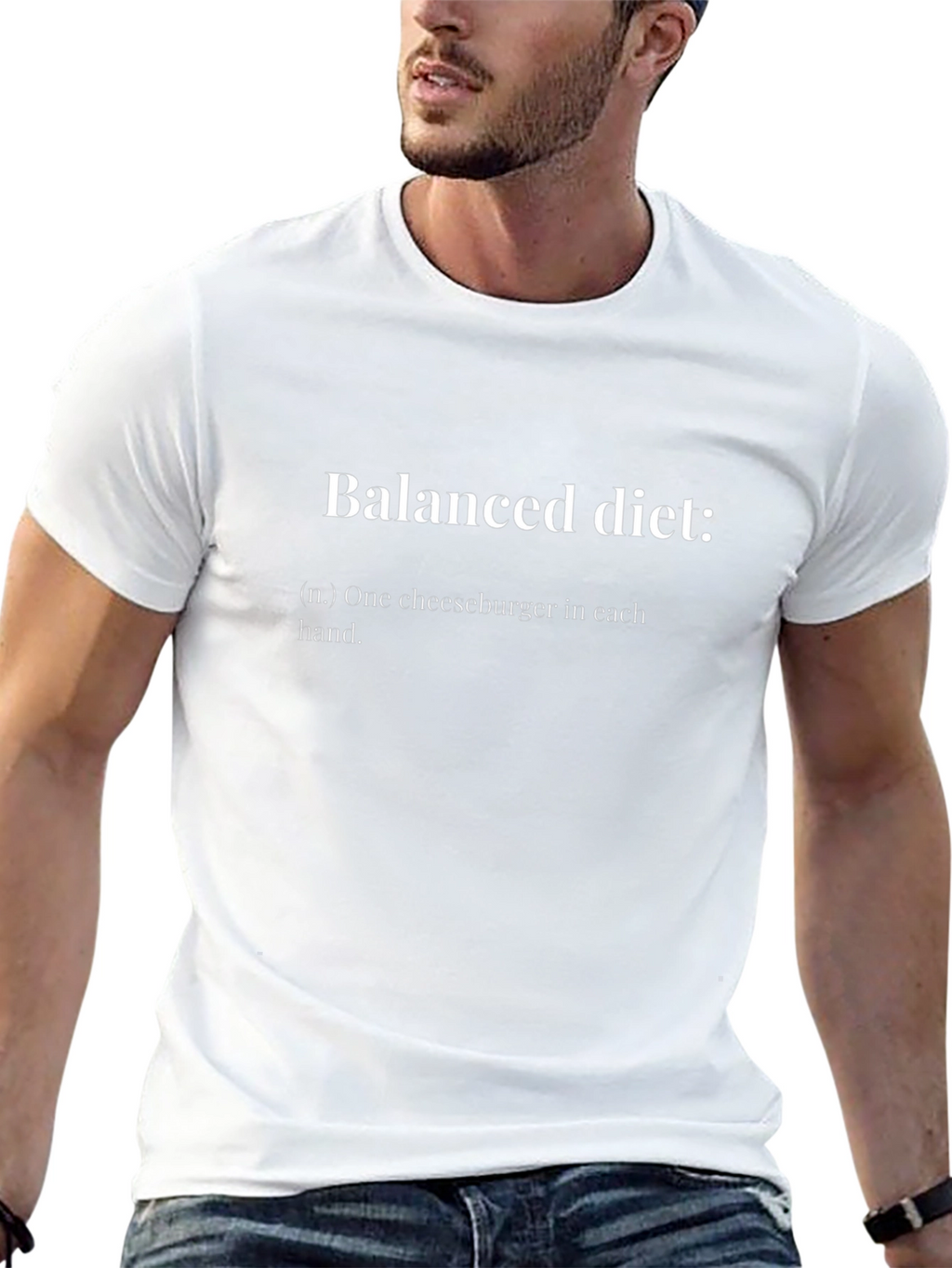 Balanced Diet Funny T-Shirt - Cheeseburger Definition