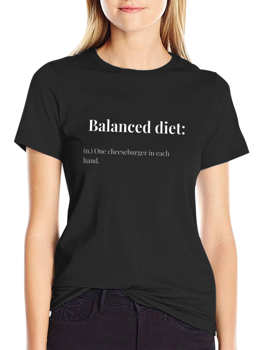 Balanced Diet Funny T-Shirt - Cheeseburger Definition