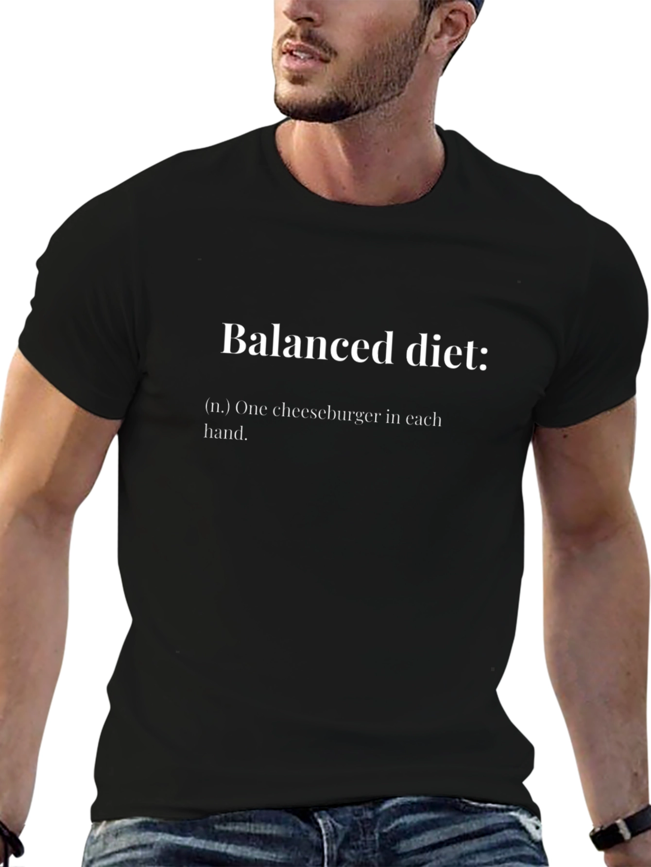 Balanced Diet Funny T-Shirt - Cheeseburger Definition