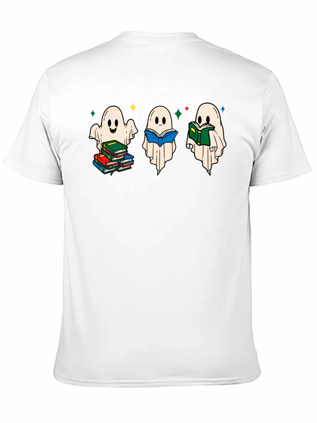 Ghost Reading Book T-Shirt