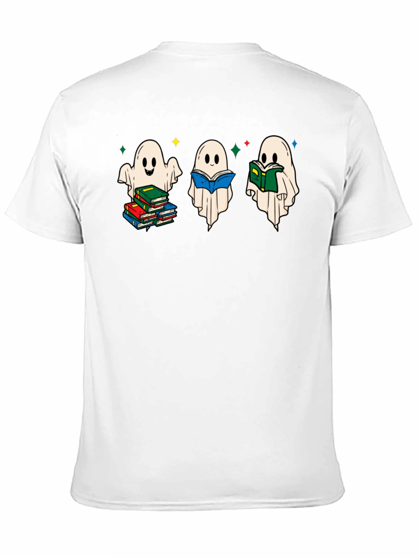 Ghost Reading Book T-Shirt