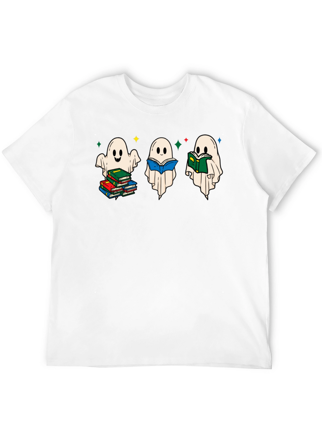 Ghost Reading Book T-Shirt
